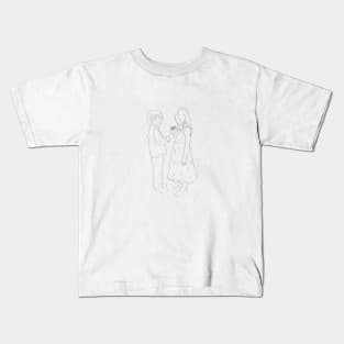 boy and girl  Couple Doodle style Kids T-Shirt